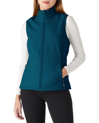 Outdoor Ventures Damen Sport Softshell Weste Leichte Ärmellose Jacke Frauen Gilets Winddicht Warm Fleece Gefüttert Laufweste für Golf Wandern Camping Nebel Blau L von Outdoor Ventures