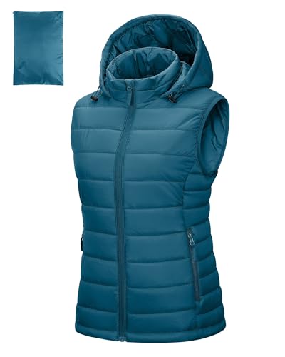 Outdoor Ventures Damen Steppweste mit Kapuze Packbare Übergangswesten Gefütterte Hybrid Sportweste Frau Warme Fahrradweste mit Stehkragen für Wandern Camping Keramikblau M Outdoor Ventures Damen Steppweste mit Kapuze Packbare Übergangswesten Gefütterte Hybrid Sportweste Frau Warme Fahrradweste mit Stehkragen für Wandern Camping Keramikblau M von Outdoor Ventures