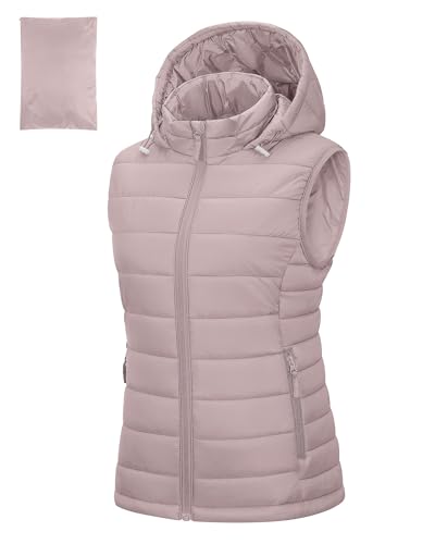 Outdoor Ventures Damen Steppweste mit Kapuze Packbare Übergangswesten Gefütterte Hybrid Sportweste Frau Warme Fahrradweste mit Stehkragen für Wandern Camping Rosa M Outdoor Ventures Damen Steppweste mit Kapuze Packbare Übergangswesten Gefütterte Hybrid Sportweste Frau Warme Fahrradweste mit Stehkragen für Wandern Camping Rosa M von Outdoor Ventures