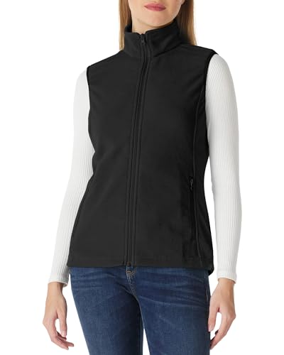 Outdoor Ventures Damen Fleece Weste Ultraleichte Polar Fleeceweste Dünne Outdoor Luafwesten für Frauen Ärmellos Jacke mit 4 Taschen Frühlings Herbst für Laufen Wandern Camping, Schwarz XL von Outdoor Ventures