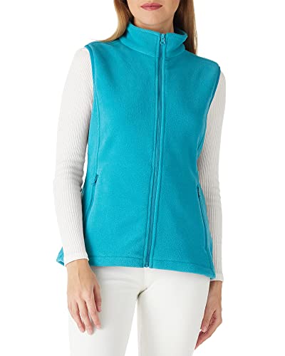 Outdoor Ventures Fleece Weste für Damen,Weich Ärmellos Jacke mit Reißverschlusstaschen, Sport Laufweste Frühling Herbst Fleeceweste Frauen Türkis XS von Outdoor Ventures