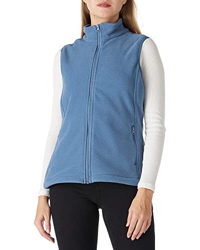 Outdoor Ventures Fleece Weste für Damen,Weich Ärmellos Jacke mit Reißverschlusstaschen, Sport Laufweste Frühling Herbst Fleeceweste Frauen Blau Grau M von Outdoor Ventures