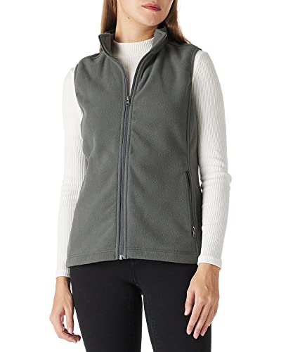 Outdoor Ventures Fleece Weste für Damen,Weich Ärmellos Jacke mit Reißverschlusstaschen, Sport Laufweste Frühling Herbst Fleeceweste Frauen Dunkelgrau S/36 von Outdoor Ventures