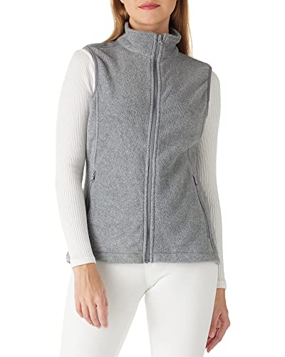 Outdoor Ventures Fleece Weste für Damen,Weich Ärmellos Jacke mit Reißverschlusstaschen, Sport Laufweste Frühling Herbst Fleeceweste Frauen Mittelgrau L von Outdoor Ventures