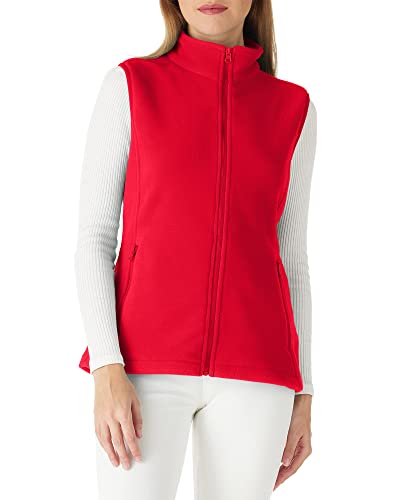 Outdoor Ventures Fleece Weste für Damen,Weich Ärmellos Jacke mit Reißverschlusstaschen, Sport Laufweste Frühling Herbst Fleeceweste Frauen Rot XS von Outdoor Ventures