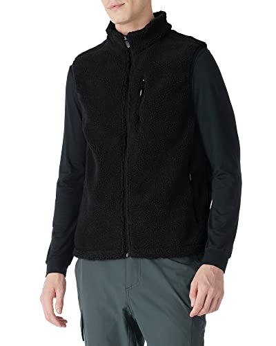 Outdoor Ventures Herren Fleeceweste Full Zipp Warme Herrenwest Ärmellose Jacke mit 5 Taschen Atumngsaktive Outdoor Sporten Bodywarmer Vest für Wandern Camping Schwarz Lambswool S von Outdoor Ventures