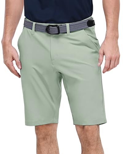 Outdoor Ventures Herren Golfshorts UPF 50+ Stretch Dry Fit Golf Shorts 11'' Bermuda Shorts Leichte Schnelltrocknende Kurze Hose mit Taschen für Golfen Arbeiten EIS Grün 32 von Outdoor Ventures
