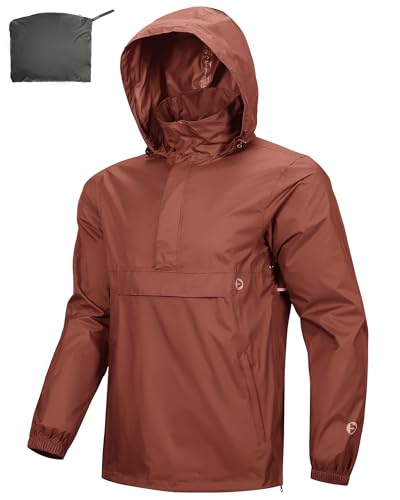 Outdoor Ventures Herren Regenjacke Wasserdichter Pullover mit Kapuze Packbare Reflektierende Jacke Leichte Fahrrad Windjacke Atmungsaktive Softshelljacke für Wandern Laufen Outdoor Braunrot M Outdoor Ventures Herren Regenjacke Wasserdichter Pullover mit Kapuze Packbare Reflektierende Jacke Leichte Fahrrad Windjacke Atmungsaktive Softshelljacke für Wandern Laufen Outdoor Braunrot M von Outdoor Ventures