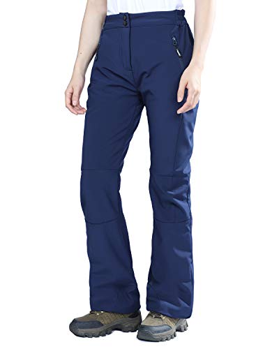 Outdoor Ventures Skihose Outdoorhose Damen Wanderhose Wasserdicht Softshellhose Winter Thermohose Ski Hosen Warm Gefüttert Arbeitshose Snowboardhose Winddicht Trekkinghose Navy Blau 29-34 von Outdoor Ventures