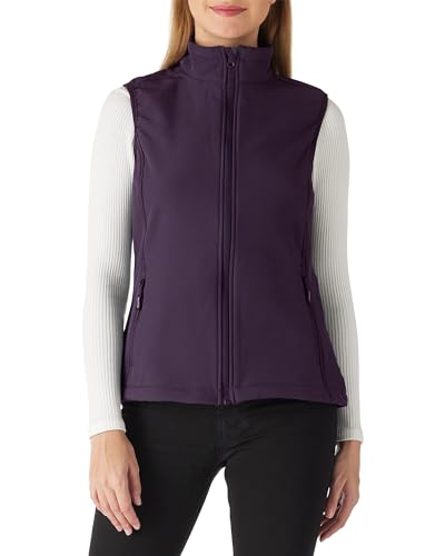 Outdoor Ventures Softshell Weste Damen Ärmellose Jacke Laufweste Leicht Winddicht Warm Fleeceweste Stehkragen Sport Golf Weste mit 4 Taschen für Wandern Camping Lila 2XL von Outdoor Ventures