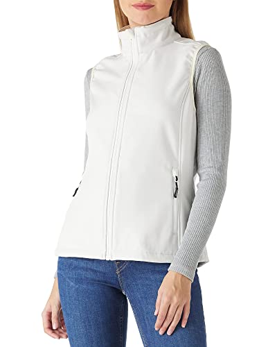 Outdoor Ventures Softshell Weste Damen Ärmellose Jacke Laufweste Leicht Winddicht Warm Fleeceweste Stehkragen Sport Golf Weste mit 4 Taschen für Wandern Camping weiß XS von Outdoor Ventures