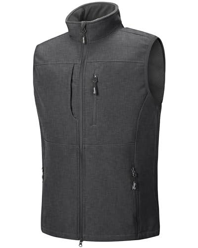 Outdoor Ventures Softshell Weste Herren Wasserdicht Winddichte Ärmellose Jacke Sportlich,Mehrere Taschen Body Warmer Golf Softshellweste für Männer Dunkelgrau 2XL Outdoor Ventures Softshell Weste Herren Wasserdicht Winddichte Ärmellose Jacke Sportlich,Mehrere Taschen Body Warmer Golf Softshellweste für Männer Dunkelgrau 2XL von Outdoor Ventures