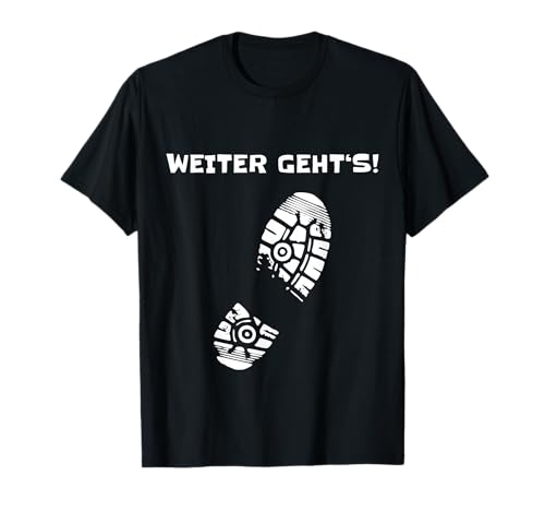 Weiter Geht's Fußabdruck für Herren, Damen und Kinder Wander T-Shirt Weiter Geht's Fußabdruck für Herren, Damen und Kinder Wander T-Shirt von Outdoor mit Sebastian