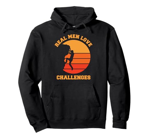 Real Man Liebe Herausforderungen, Outdoor Bergsteiger Pullover Hoodie von Outdoor mountain climber