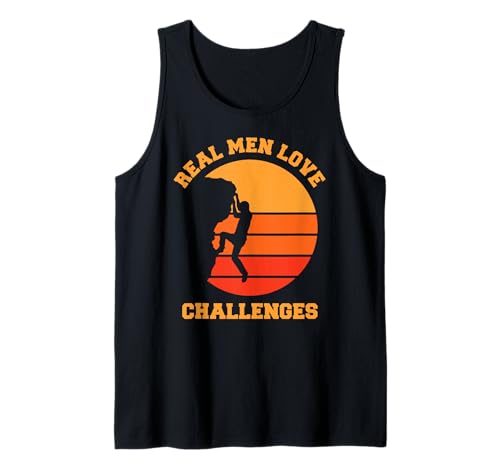 Real Man Liebe Herausforderungen, Outdoor Bergsteiger Tank Top von Outdoor mountain climber