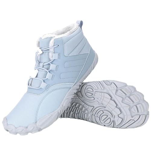 OutdoorHeld Winter Max I Barfußschuhe Herren & Damen I Orthopädisch, wärmend & Wasserfest I rutschfest & Komfortabel I Winterschuhe mit Innenfutter I Outdoor & Sport Himmelblau I Größe 39 von OutdoorHeld