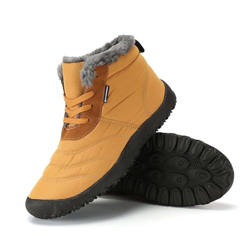 OutdoorHeld Winter Pro 2.0 I Barfußschuhe Herren & Damen I Orthopädisch, wärmend & Wasserfest I rutschfest & Komfortabel I Winterschuhe mit Innenfutter I Outdoor & Sport Goldgelb I Größe 39 von OutdoorHeld