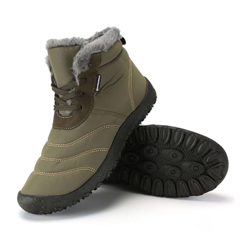 OutdoorHeld Winter Pro 2.0 - wasserfeste Barfußschuhe Farbe Olive Größe 39 von OutdoorHeld