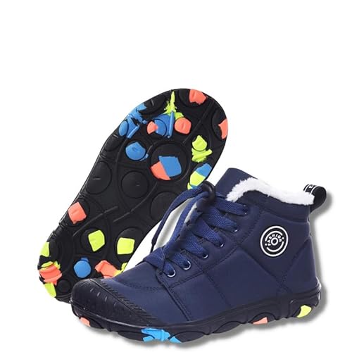 OutdoorHeld Winter Pro Kids - wasserfeste Kinder-Barfußschuhe I Dunkelblau I 32 von OutdoorHeld