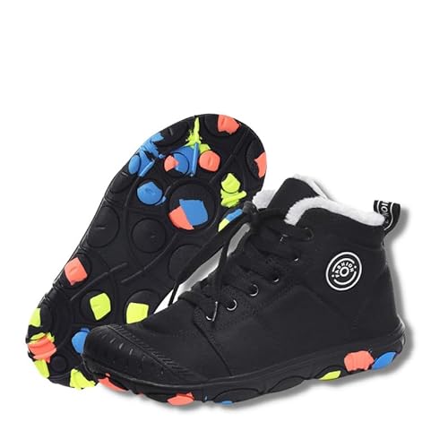 OutdoorHeld Winter Pro Kids - wasserfeste Kinder-Barfußschuhe I Schwarz I 34 von OutdoorHeld
