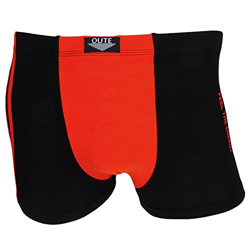 Oute Boxershorts Retro Shorts Unterwäsche Unterhose Pants schwarz-orange Baumwolle Gr. L von Oute