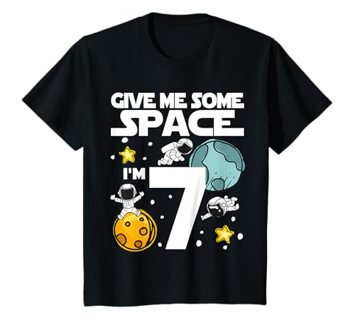 Kinder 7. Geburtstag Planeten Astronaut Weltall 7. Geburtstag Geschenk T-Shirt Kinder 7. Geburtstag Planeten Astronaut Weltall 7. Geburtstag Geschenk T-Shirt von Outer Space Birthday T Shirt Gifts