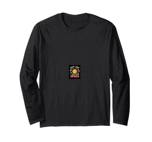Just A Kid Who Loves Outer Space Kids Langarmshirt Just A Kid Who Loves Outer Space Kids Langarmshirt von Outer Space Kinder Geschenk Design