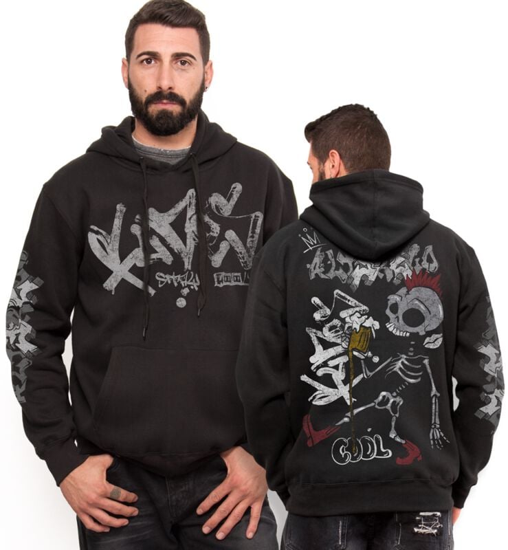 Outer Vision Alter Ego Punk Beer Man's Hoodie Vicero Kapuzenpullover schwarz in XXL von Outer Vision