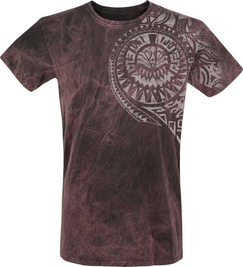 Outer Vision Burned Magic T-Shirt bordeaux in 3XL von Outer Vision
