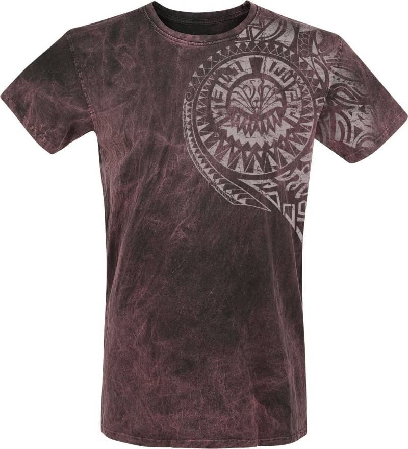 Outer Vision Burned Magic T-Shirt bordeaux in 4XL von Outer Vision
