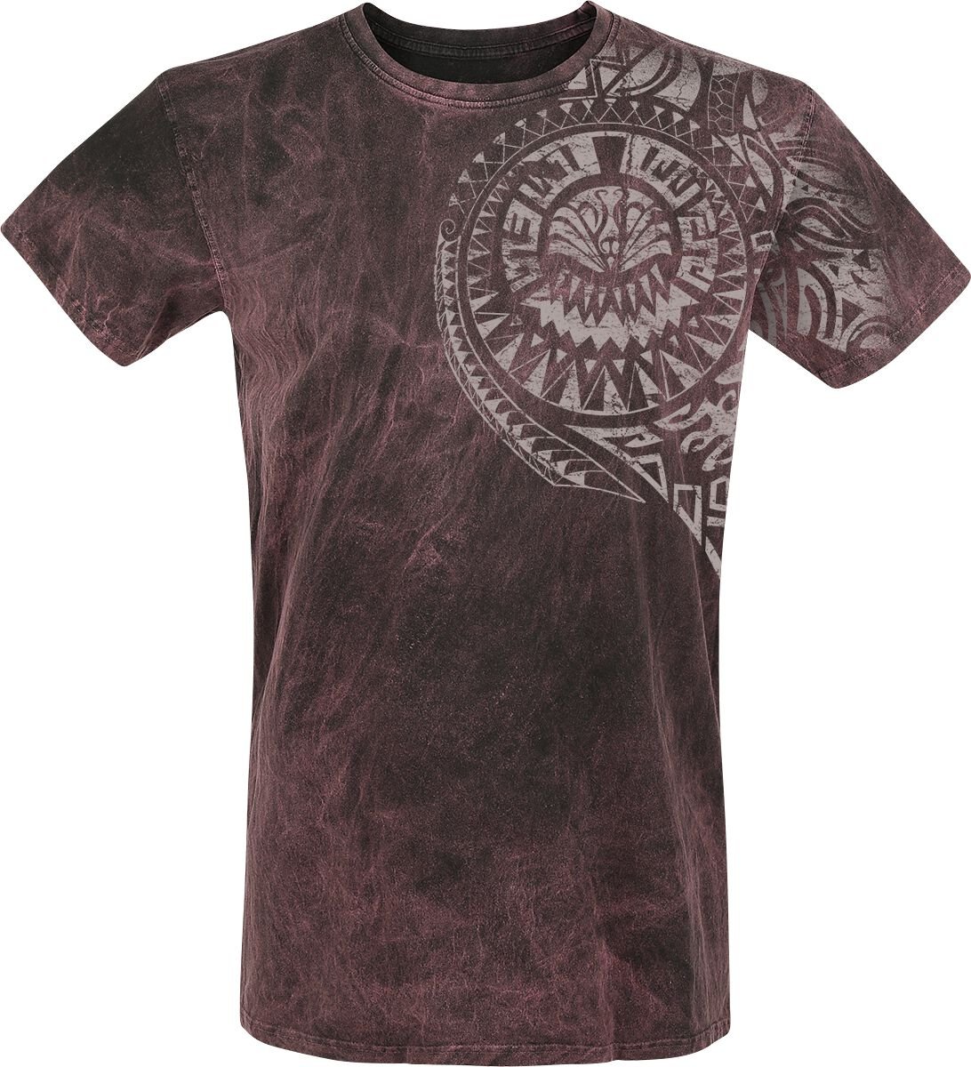 Outer Vision Burned Magic T-Shirt bordeaux in S von Outer Vision
