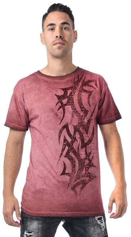 Outer Vision Chance Tattoo Man's T-Shirt T-Shirt rot in XL von Outer Vision