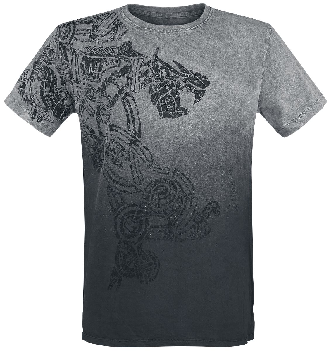 Outer Vision Dragon Tattoo T-Shirt grau in 3XL von Outer Vision