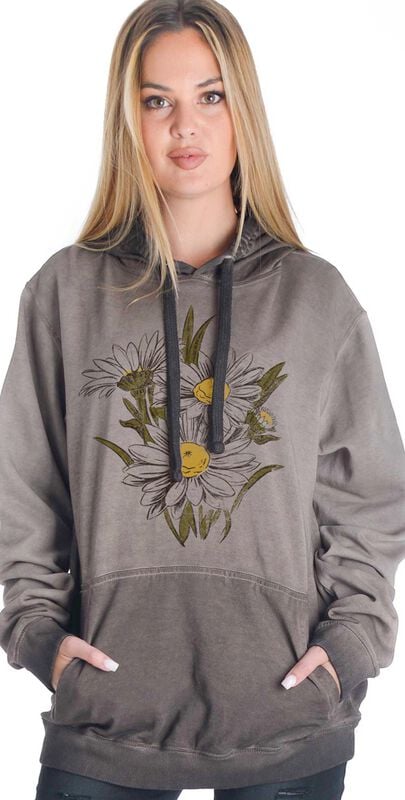 Outer Vision - Gothic Kapuzenpullover - Daisy Woman's Oversize Hoodie - S bis XXL - für Damen - Größe M - grau von Outer Vision