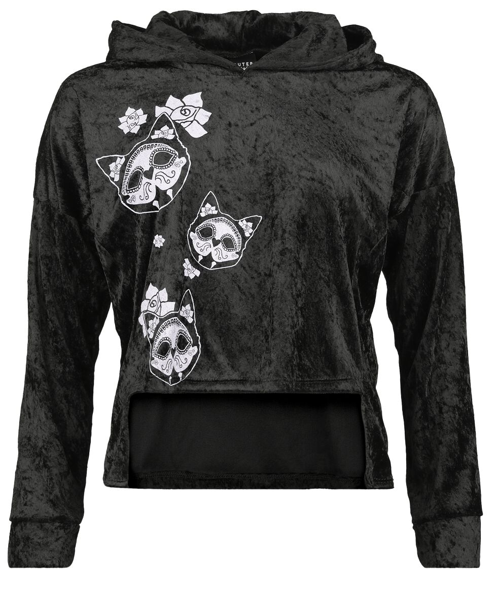 Outer Vision - Gothic Kapuzenpullover - Iman - S bis 4XL - für Damen - Größe S - schwarz von Outer Vision