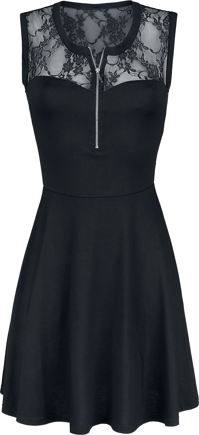 Outer Vision - Gothic Kurzes Kleid - Woman's Dress Lilly - S bis XXL - für Damen - Größe XL - schwarz von Outer Vision