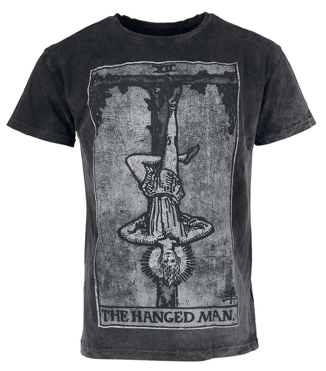 Outer Vision - Gothic T-Shirt - The Hanged Man - S bis 4XL - für Männer - Größe XL - grau von Outer Vision