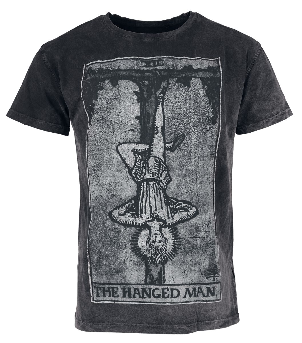 Outer Vision - Gothic T-Shirt - The Hanged Man - S bis 4XL - für Männer - Größe XXL - grau von Outer Vision