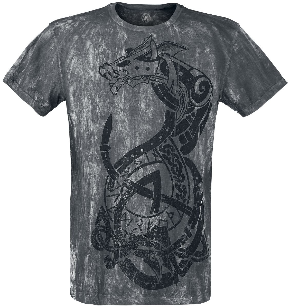 Outer Vision - Gothic T-Shirt - Viking Warrior - S bis 4XL - für Männer - Größe XL - grau von Outer Vision