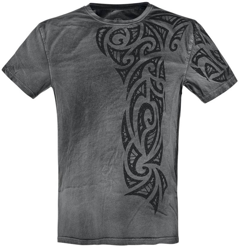Outer Vision Gothic Tattoo T-Shirt grau in M von Outer Vision