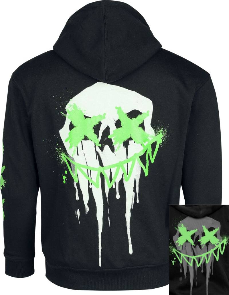 Outer Vision Kapuzenjacke - Sharp Smile Man's Zip Hoodie - S bis XXL - für Männer - Größe L - schwarz von Outer Vision