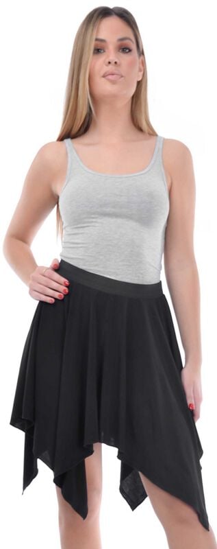 Outer Vision Kurzer Rock - Woman`s Skirt Barbara Solid Black - XL bis XXL - für Damen - Größe XXL - schwarz von Outer Vision