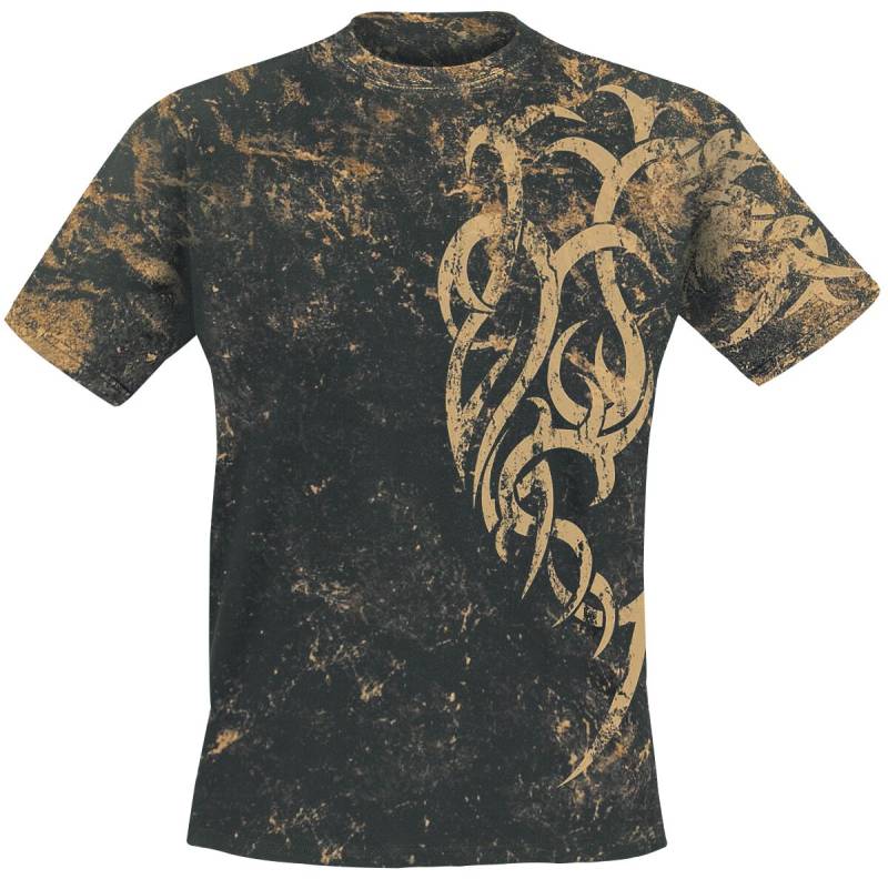Outer Vision Marble Tattoo T-Shirt schwarz in XXL von Outer Vision