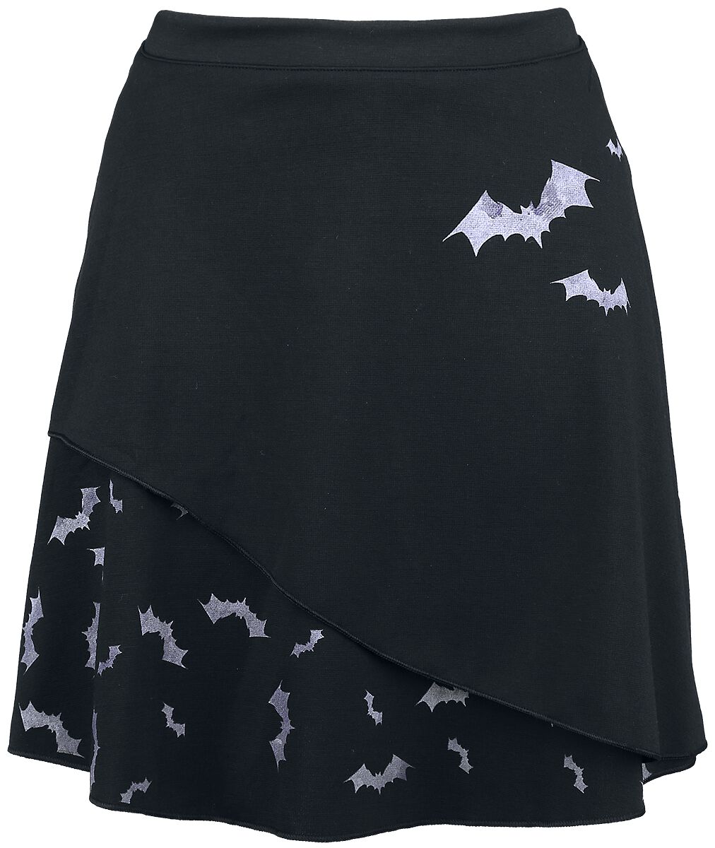 Outer Vision Pastel Bats Kurzer Rock schwarz in L von Outer Vision