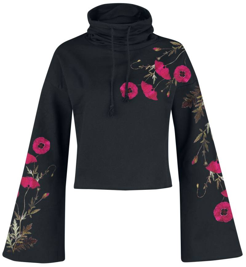 Outer Vision - Rockabilly Kapuzenpullover - Gallow Poppy - S bis XXL - für Damen - Größe M - schwarz von Outer Vision