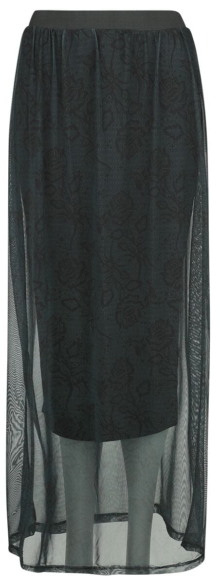 Outer Vision Roses Langer Rock schwarz grün in XL von Outer Vision