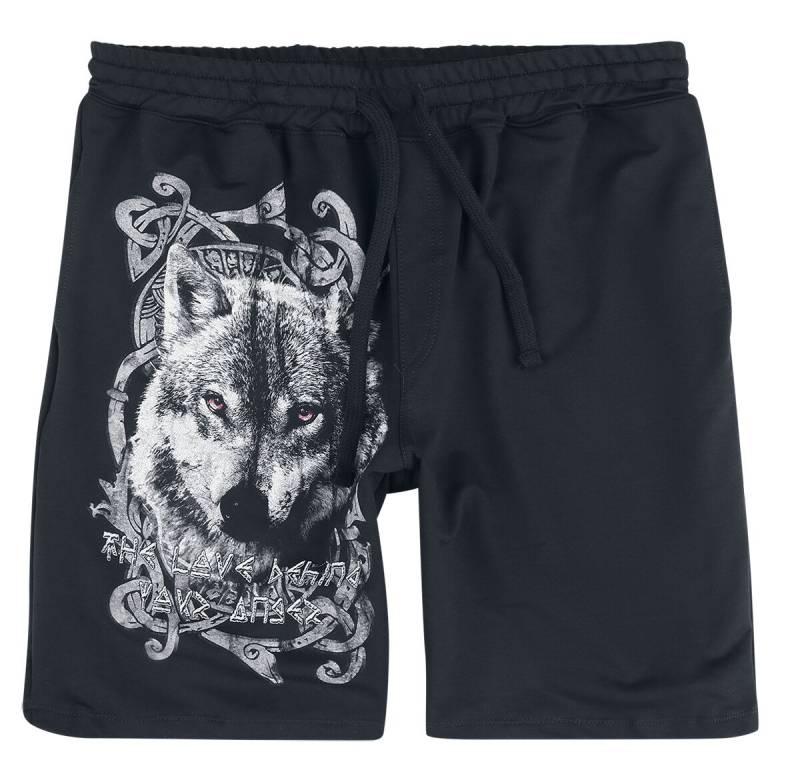 Outer Vision Short - Rune Wolf - S bis L - für Männer - Größe M - schwarz von Outer Vision