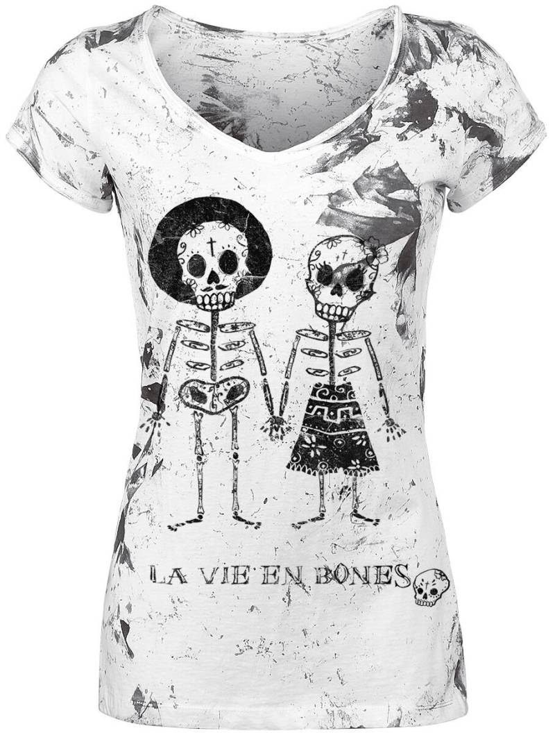 Outer Vision Skeleton Lovers T-Shirt weiß in L von Outer Vision