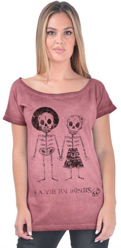 Outer Vision Skeleton Lovers Woman's T-Shirt T-Shirt rosa in M von Outer Vision