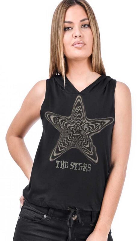 Outer Vision Star Woman's Top Top schwarz in M von Outer Vision